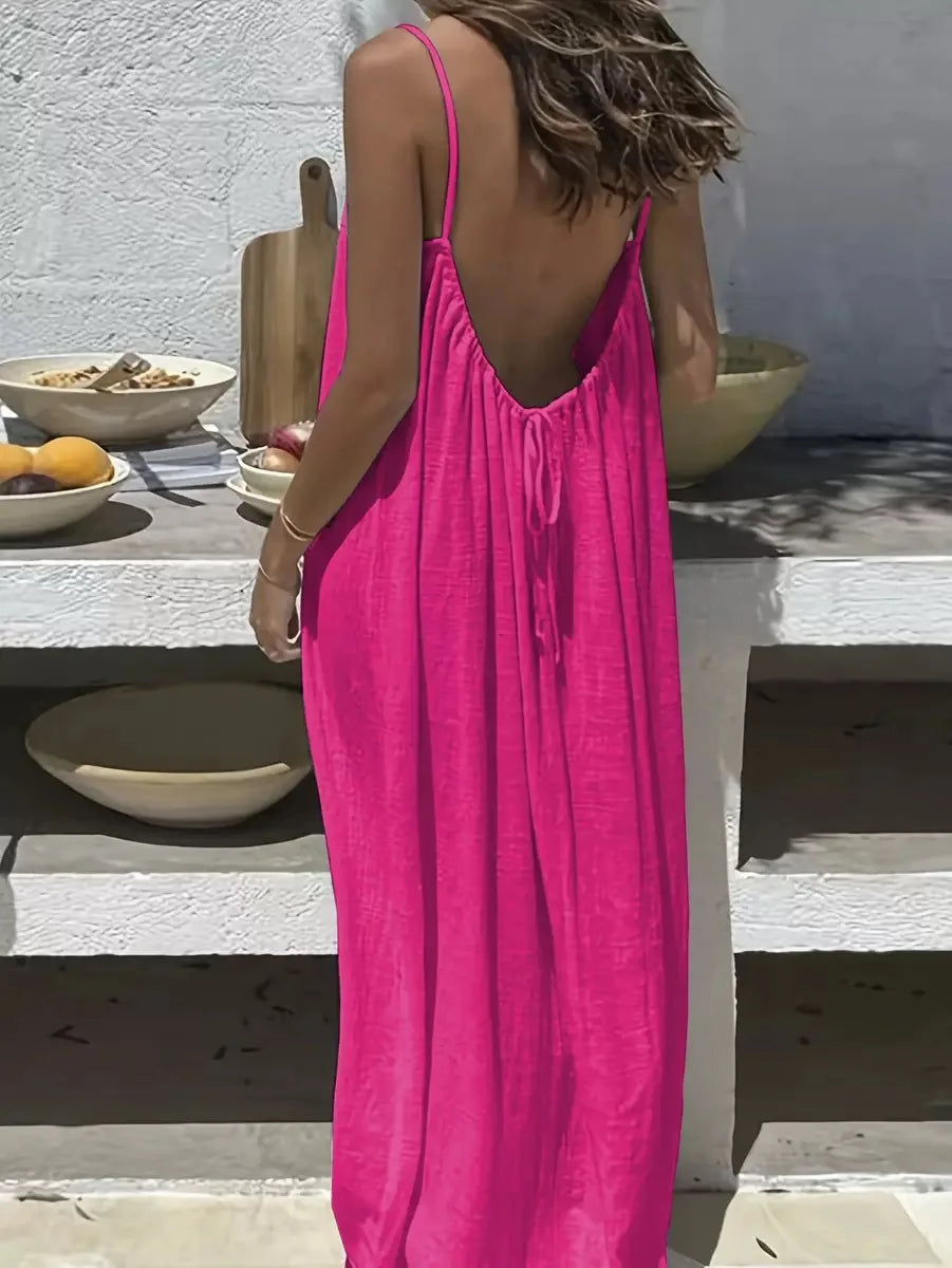 Vestido Elara de costas abertas