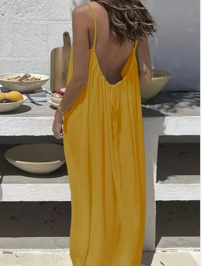 Vestido Elara de costas abertas